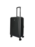 Enrico Benetti Edmonton fekete 4 kerekű közepes bőrönd