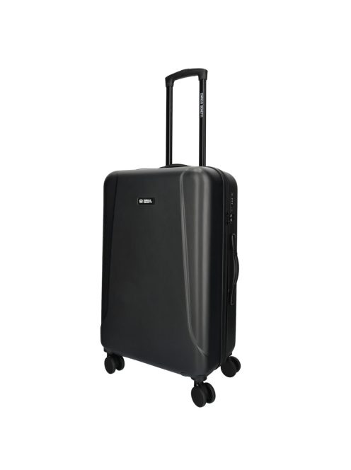 Enrico Benetti Edmonton fekete 4 kerekű közepes bőrönd