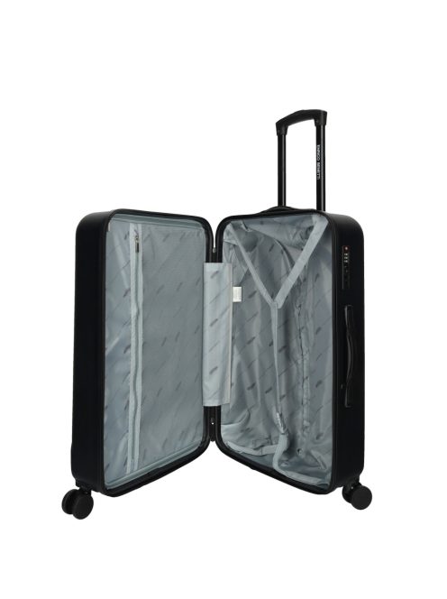 Enrico Benetti Edmonton fekete 4 kerekű közepes bőrönd