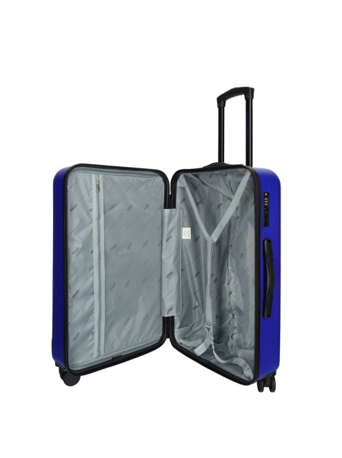 Enrico Benetti Edmonton kék 4 kerekű közepes bőrönd