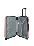 Enrico Benetti Edmonton rózsaszín 4 kerekű közepes bőrönd