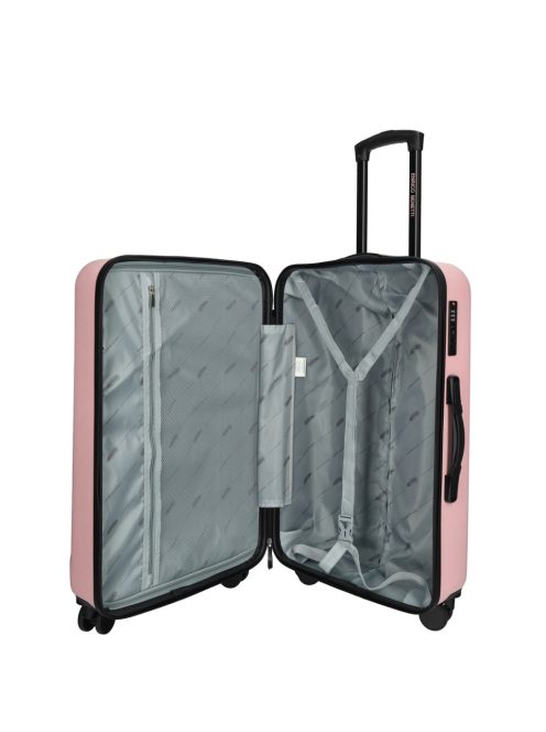 Enrico Benetti Edmonton rózsaszín 4 kerekű közepes bőrönd