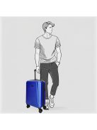 Enrico Benetti Edmonton kék 4 kerekű kabinbőrönd