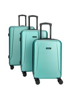   Enrico Benetti Edmonton menta 4 kerekű 3 részes bőrönd szett