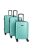 Enrico Benetti Edmonton menta 4 kerekű 3 részes bőrönd szett