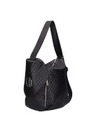 Chiara Mistia fekete steppelt rostbőr női hátizsák/válltáska