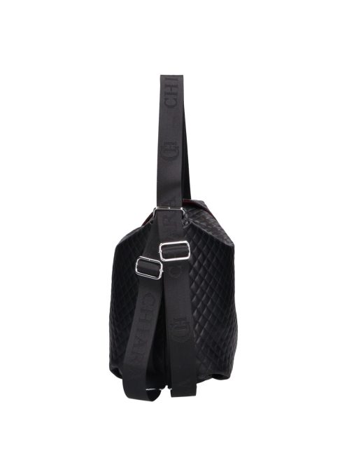 Chiara Mistia fekete steppelt rostbőr női hátizsák/válltáska