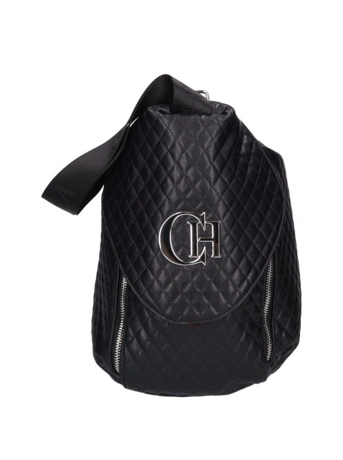 Chiara Mistia fekete steppelt rostbőr női hátizsák/válltáska