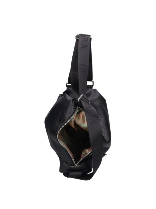 Chiara Mistia fekete steppelt rostbőr női hátizsák/válltáska