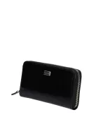 Krokomander lakk bőr női pénztárca fekete