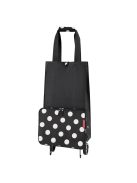 Reisenthel foldabletrolley fekete-fehér pöttyös gurulós táska