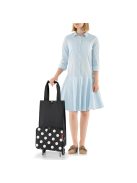 Reisenthel foldabletrolley fekete-fehér pöttyös gurulós táska