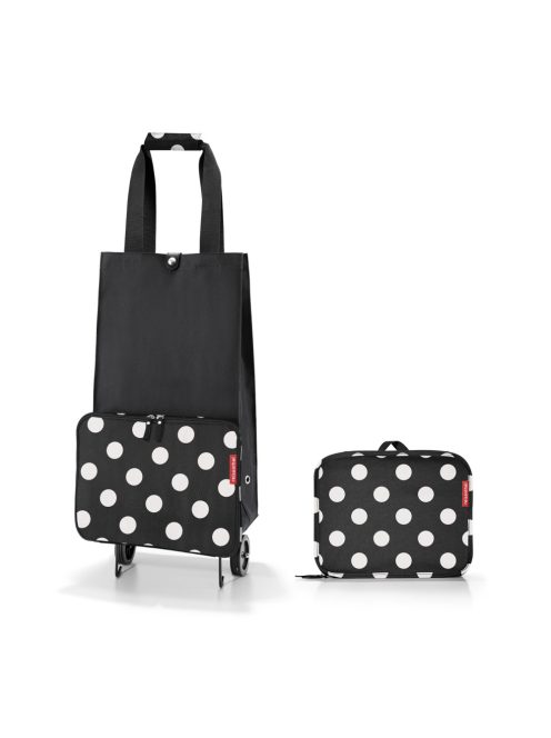 Reisenthel foldabletrolley fekete-fehér pöttyös gurulós táska