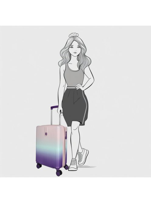 Enrico Benetti Havana lila 4 kerekű kabinbőrönd