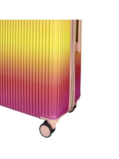 Enrico Benetti Havana pink 4 kerekű 3 részes bőrönd szett