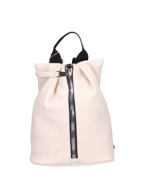 Chiara Elvis bézs-fekete rostbőr női hátizsák