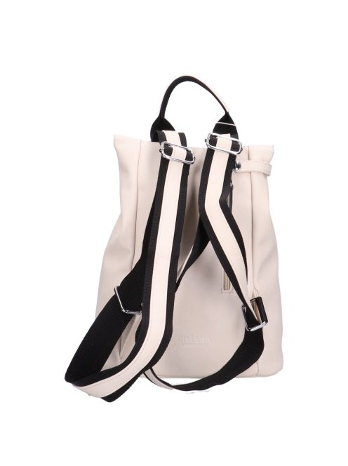 Chiara Elvis bézs-fekete rostbőr női hátizsák