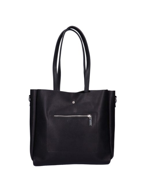 Chiara Dorotella fekete fonott rostbőr női válltáska