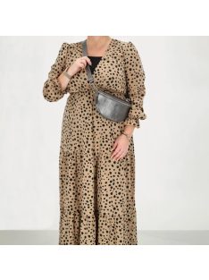 Charm London Anna grafit metál valódi bőr női övtáska