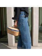 Reisenthel coolerbag M pocket bézs-kék női uzsonnás hűtőtáska