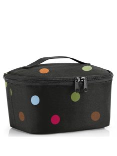   Reisenthel coolerbag S pocket fekete-színes pöttyös uzsonnás hűtőtáska