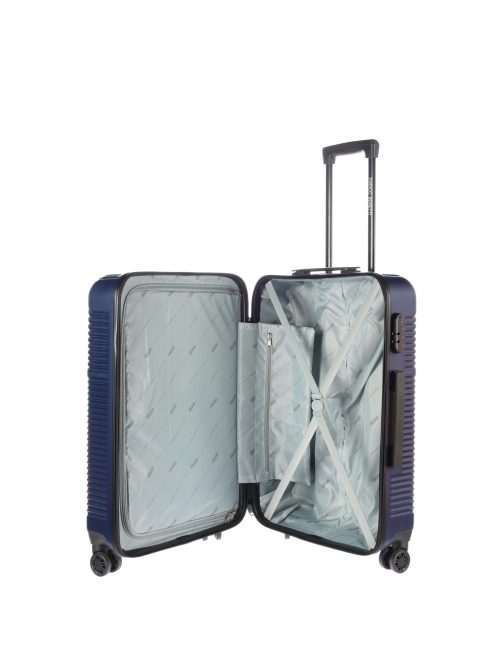 Enrico Benetti Louisville kék 4 kerekű közepes bőrönd