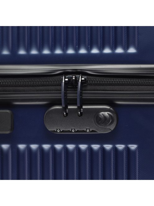 Enrico Benetti Louisville kék 4 kerekű közepes bőrönd