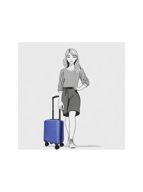 Enrico Benetti Louisville acélkék 4 kerekű 45x30x20 kabinbőrönd