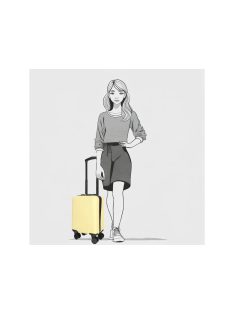   Enrico Benetti Louisville sárga 4 kerekű 45x30x20 kabinbőrönd