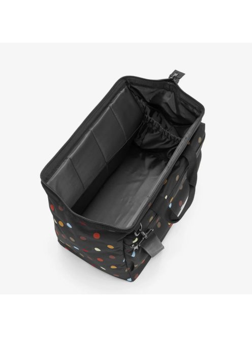 Reisenthel allrounder L pocket fekete-színes pöttyös nagy női utazótáska