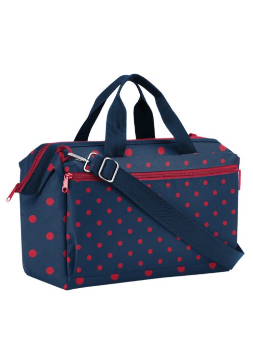 Reisenthel allrounder S pocket kék-piros pöttyös kicsi női utazótáska