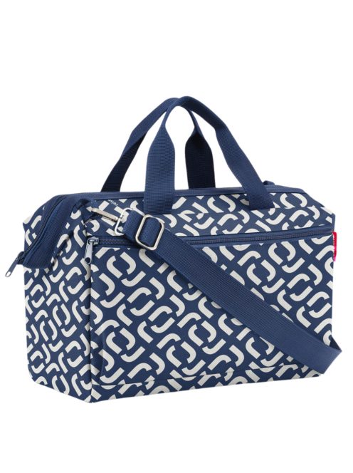 Reisenthel allrounder S pocket kék-fehér mintás kicsi női utazótáska