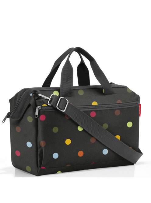 Reisenthel allrounder S pocket fekete-színes pöttyös kicsi női utazótáska