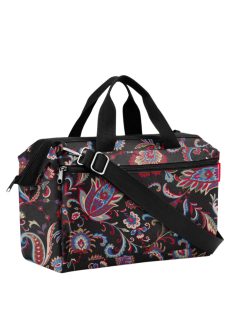   Reisenthel allrounder S pocket fekete virágos kicsi női utazótáska