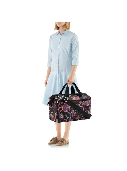 Reisenthel allrounder S pocket fekete virágos kicsi női utazótáska