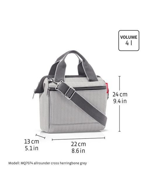 Reisenthel allrounder cross szürke-fekete mintás női oldaltáska