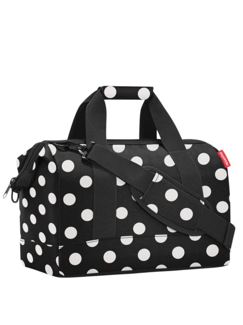 Reisenthel allrounder M fekete-fehér pöttyös közepes női utazótáska