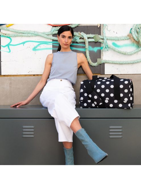 Reisenthel allrounder M fekete-fehér pöttyös közepes női utazótáska