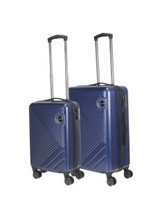 Hachi Miami kék 4 kerekű 2 részes bőrönd szett