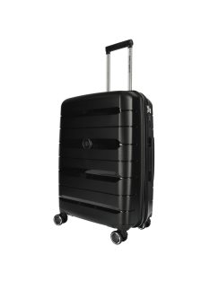 Enrico Benetti Montreal fekete 4 kerekű nagy bőrönd