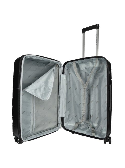 Enrico Benetti Montreal fekete 4 kerekű nagy bőrönd