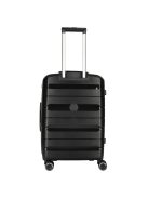 Enrico Benetti Montreal fekete 4 kerekű nagy bőrönd