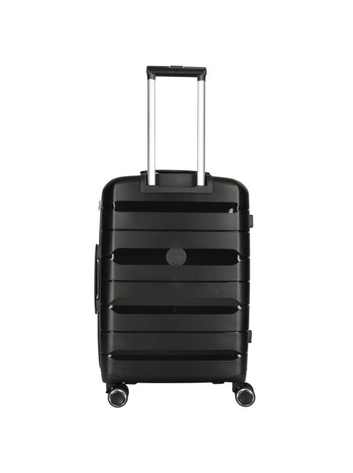 Enrico Benetti Montreal fekete 4 kerekű nagy bőrönd