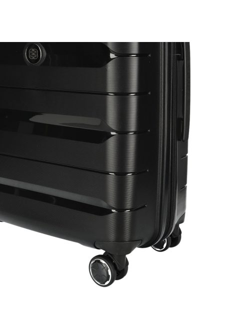 Enrico Benetti Montreal fekete 4 kerekű nagy bőrönd