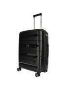 Enrico Benetti Montreal fekete 4 kerekű közepes bőrönd