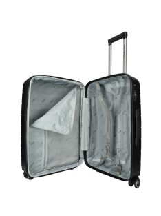 Enrico Benetti Montreal fekete 4 kerekű közepes bőrönd