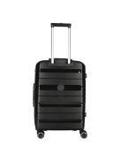 Enrico Benetti Montreal fekete 4 kerekű közepes bőrönd