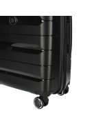 Enrico Benetti Montreal fekete 4 kerekű közepes bőrönd