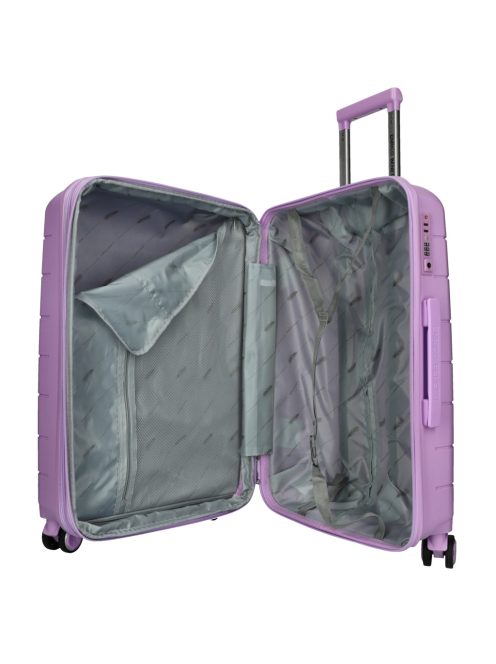 Enrico Benetti Montreal lila 4 kerekű közepes bőrönd