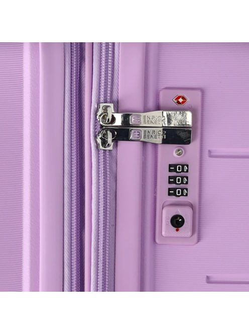 Enrico Benetti Montreal lila 4 kerekű közepes bőrönd